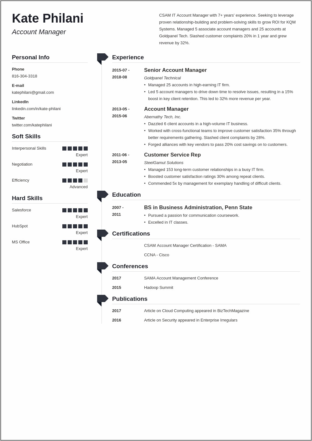 Google Technical Account Manager Resume