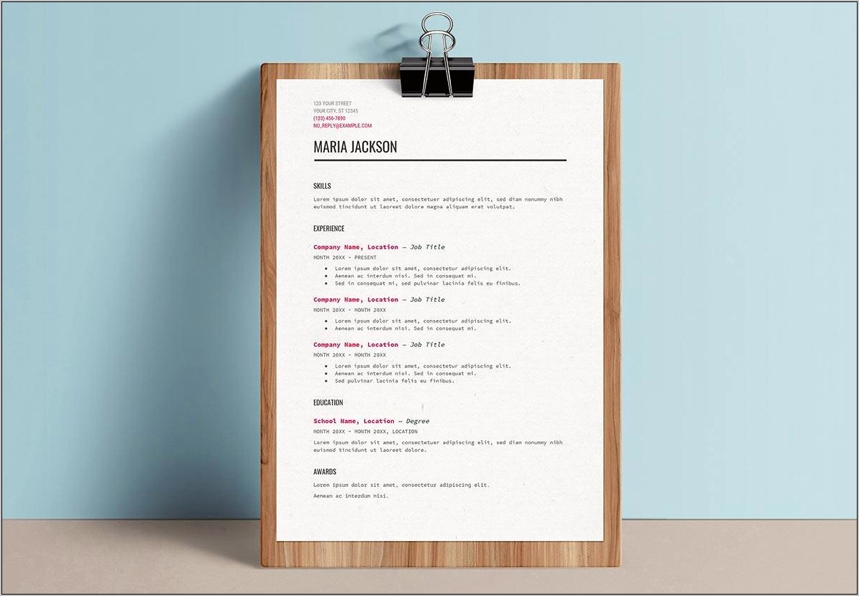 Google Template Resume Free Download