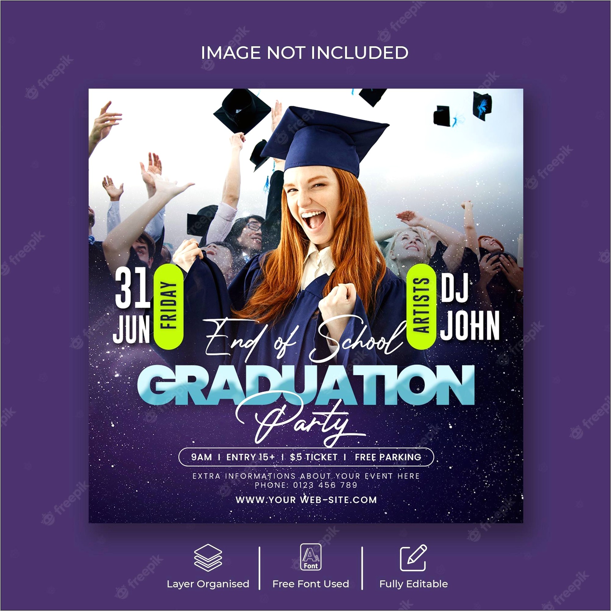 Graduation Party Flyer Template Free Download