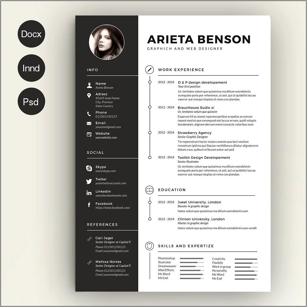 Graphic Design Technical Skills Resume