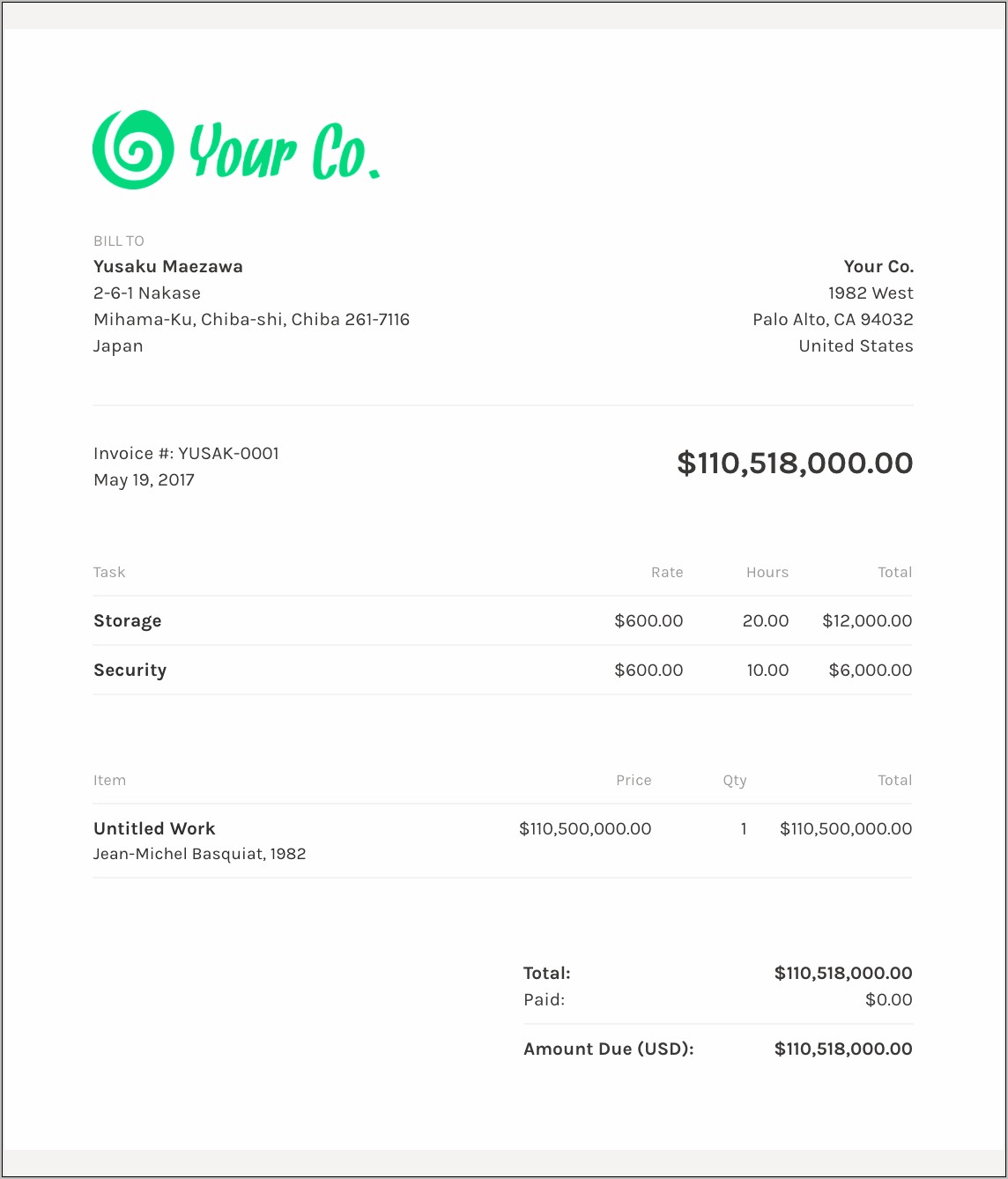 Graphic Designer Invoice Template Free Download