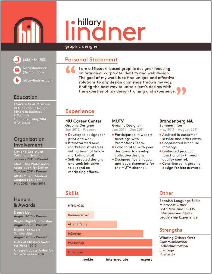 Graphic Designer Resume Examples 2014