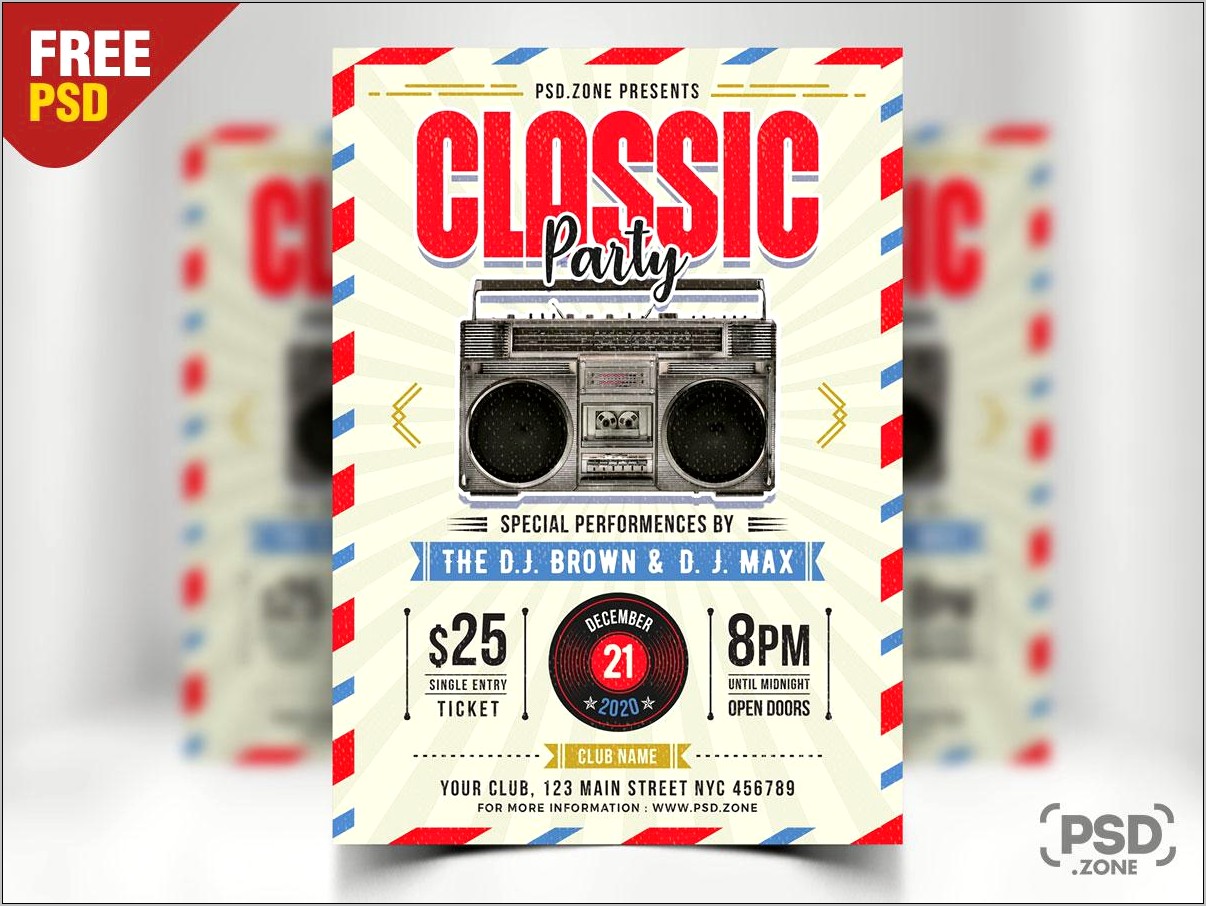 Graphicriver Future Retro Party Flyer Template 5484327 Download