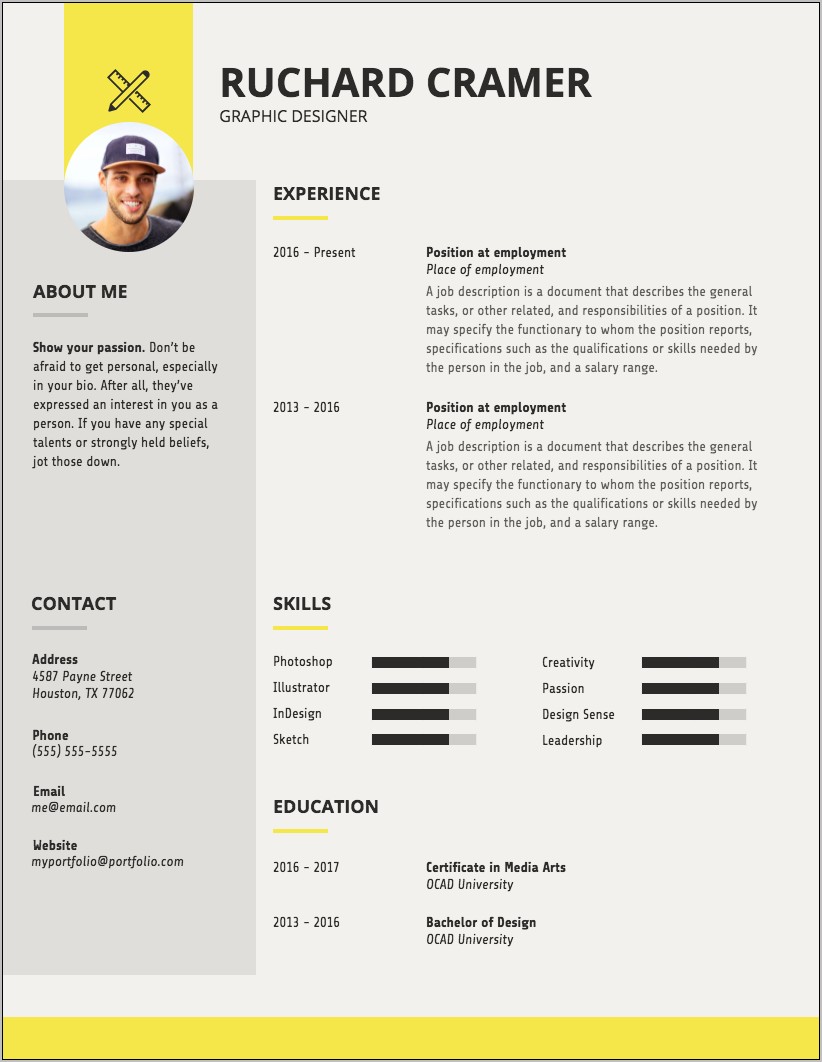 Graphics Designer Resume Samples 2017