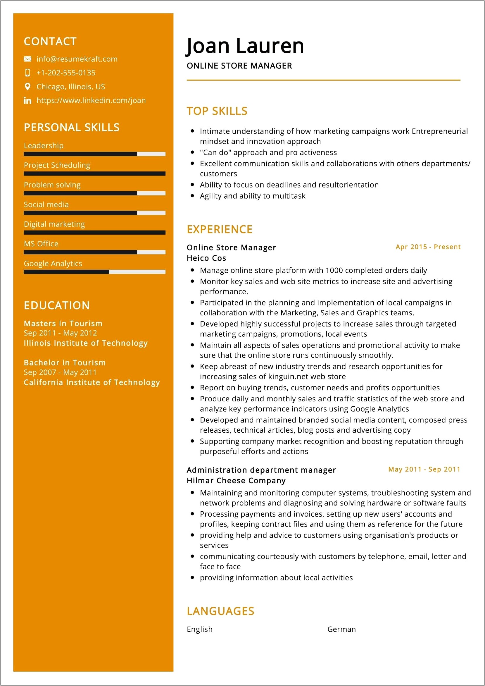 Grocery Clerk Skills For Resume