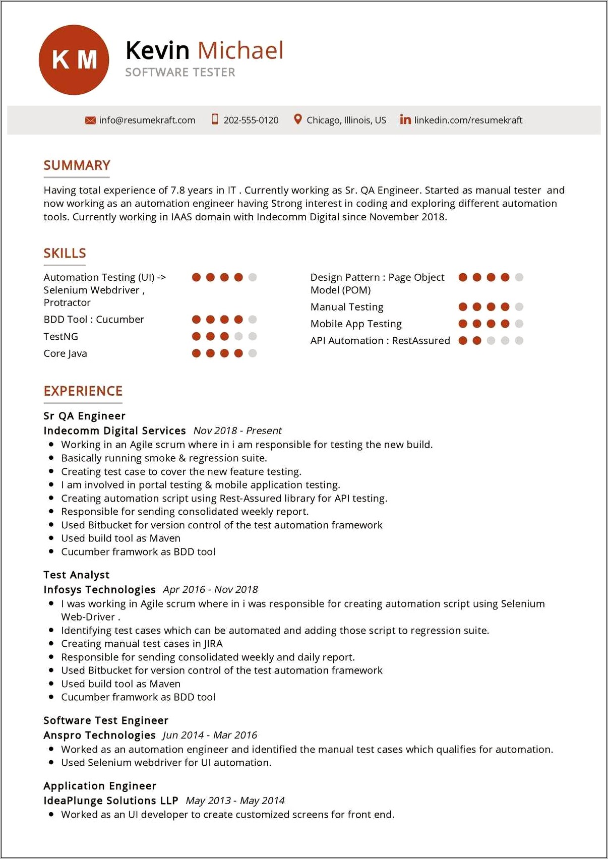 Guidewire Qa Tester Sample Resume