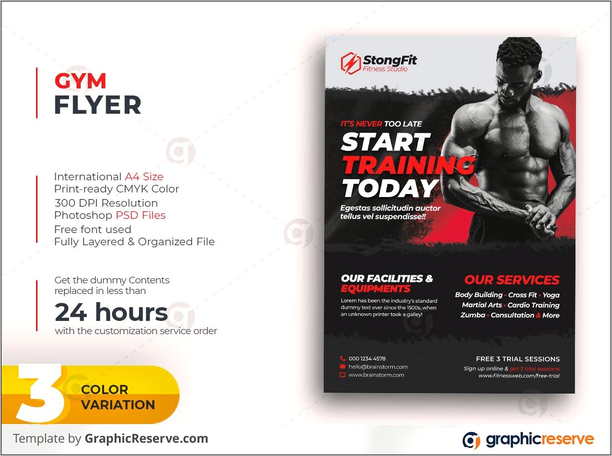 Gym Flyer Template Psd Free Download