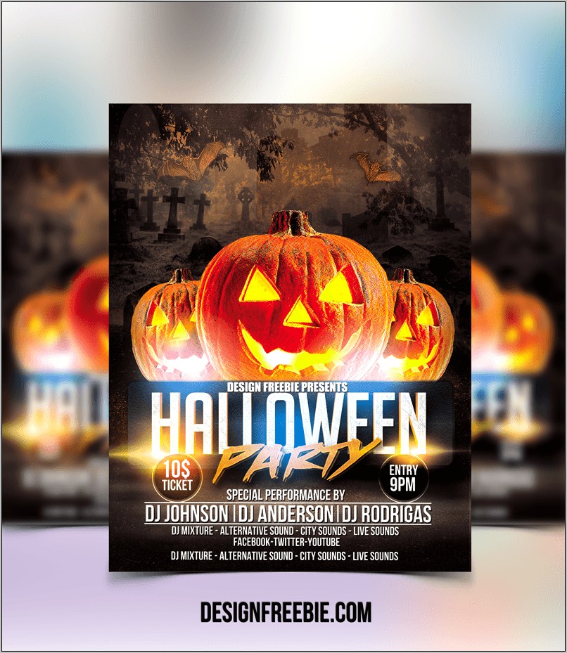 Halloween Bash Flyer Template Free Download