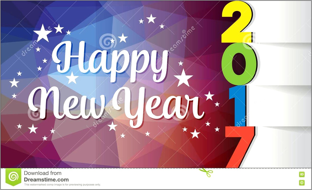 Happy New Year Card Template Download