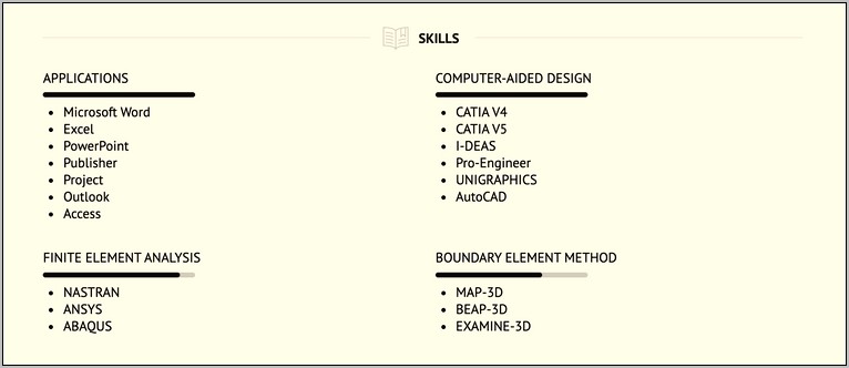 Hardware Skills List For Resume