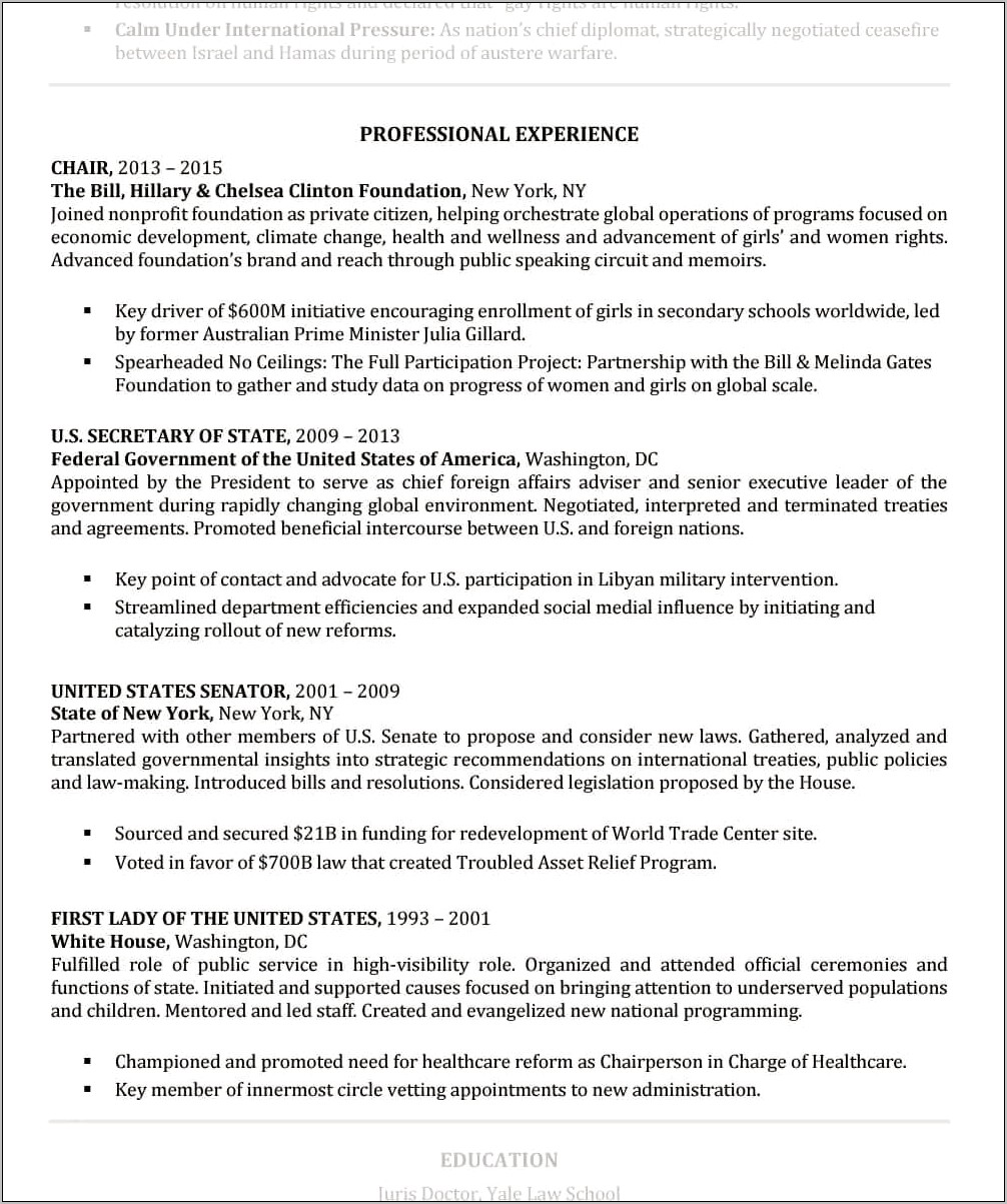 Health And Wellness Resume Examples