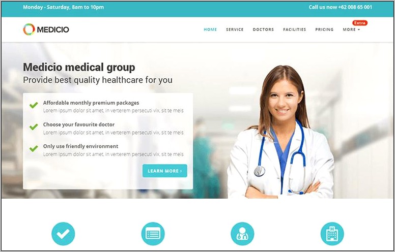 Health Care Responsive Template Free Download