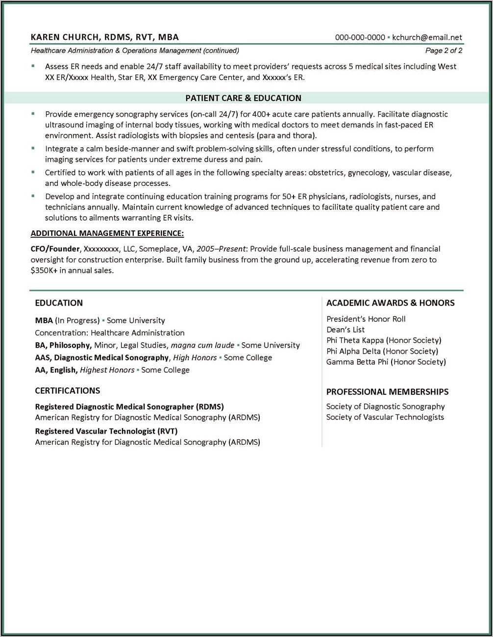 Healthcare Administration Objective For Resume