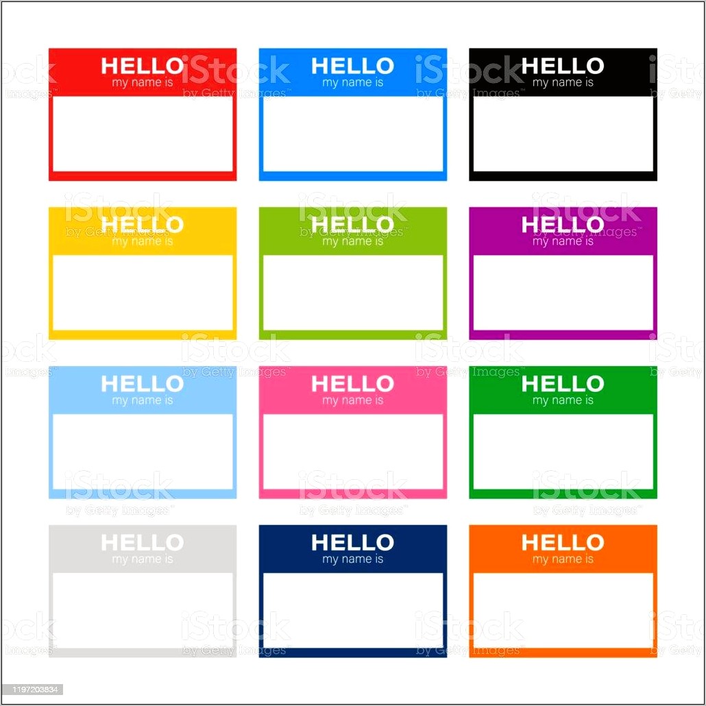 Hello My Name Is Template Download