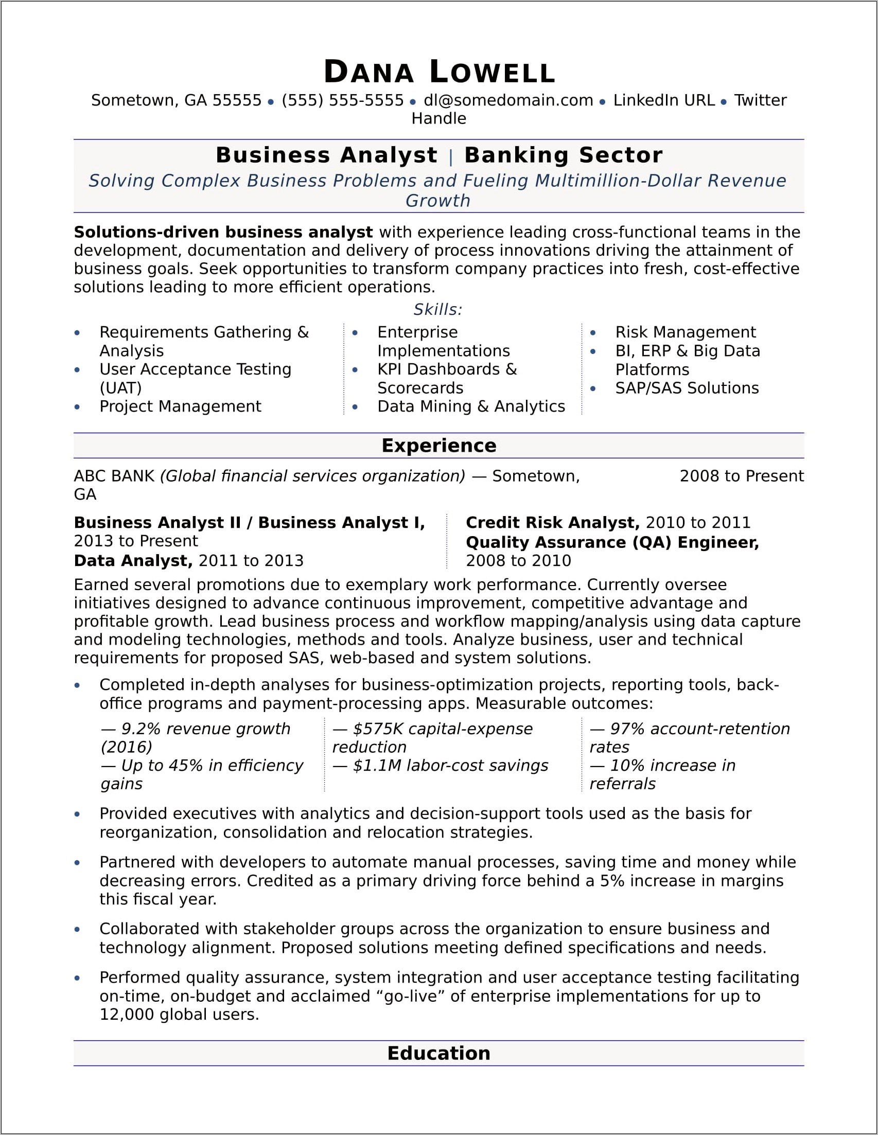 Help Desk Analyst Resume Sample