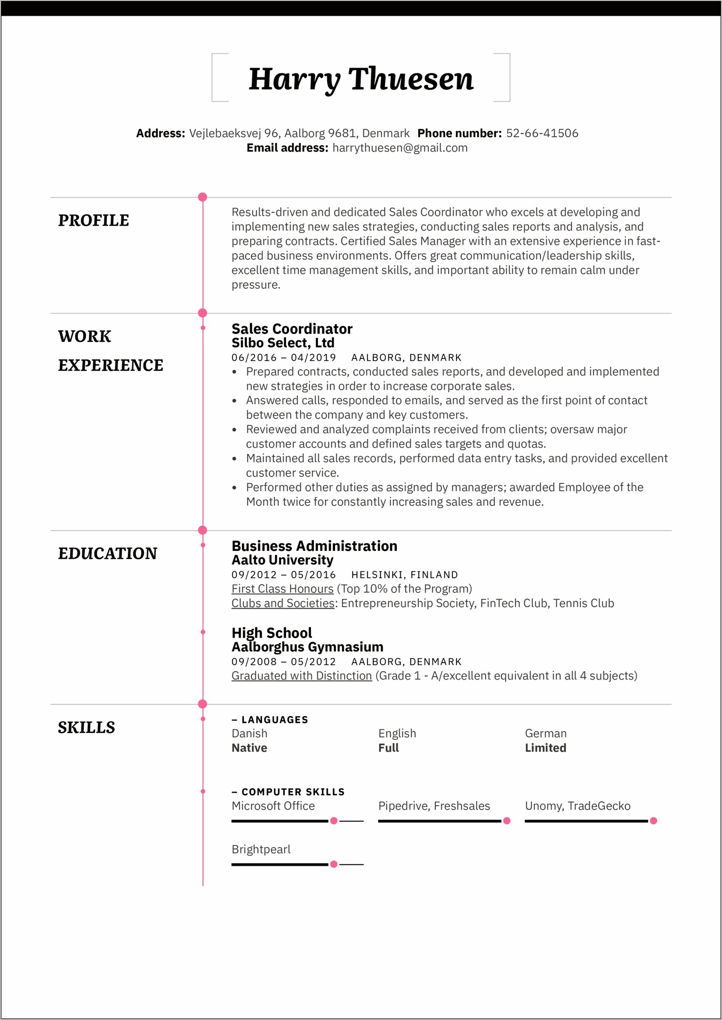 Help Desk Coordinator Resume Sample