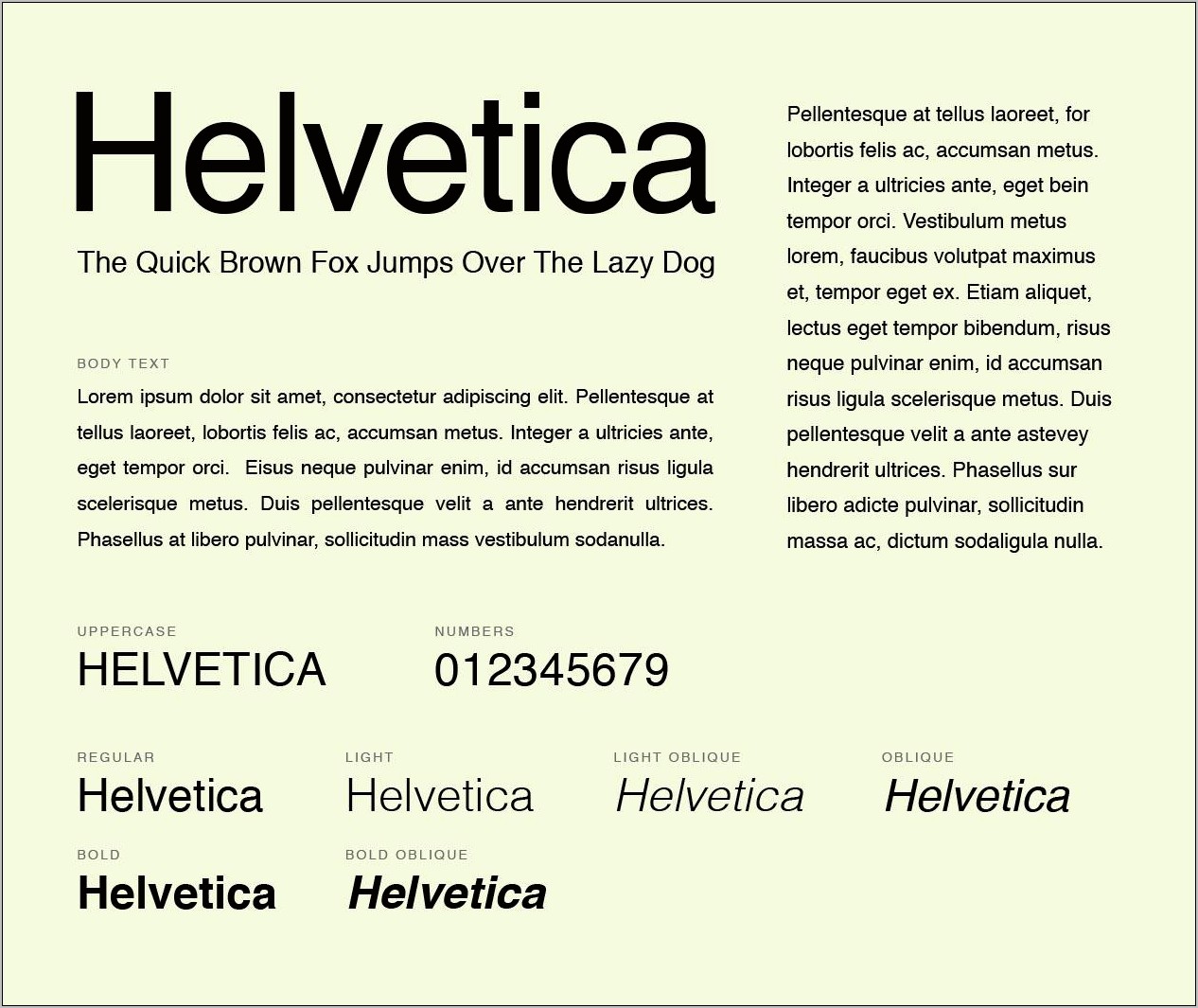 Helvetica Best Font For Resume