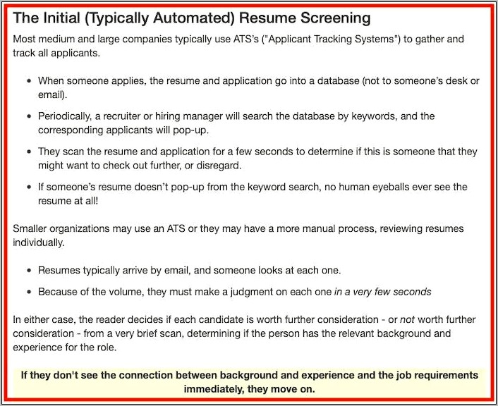 Hiring Process Skill On Resume