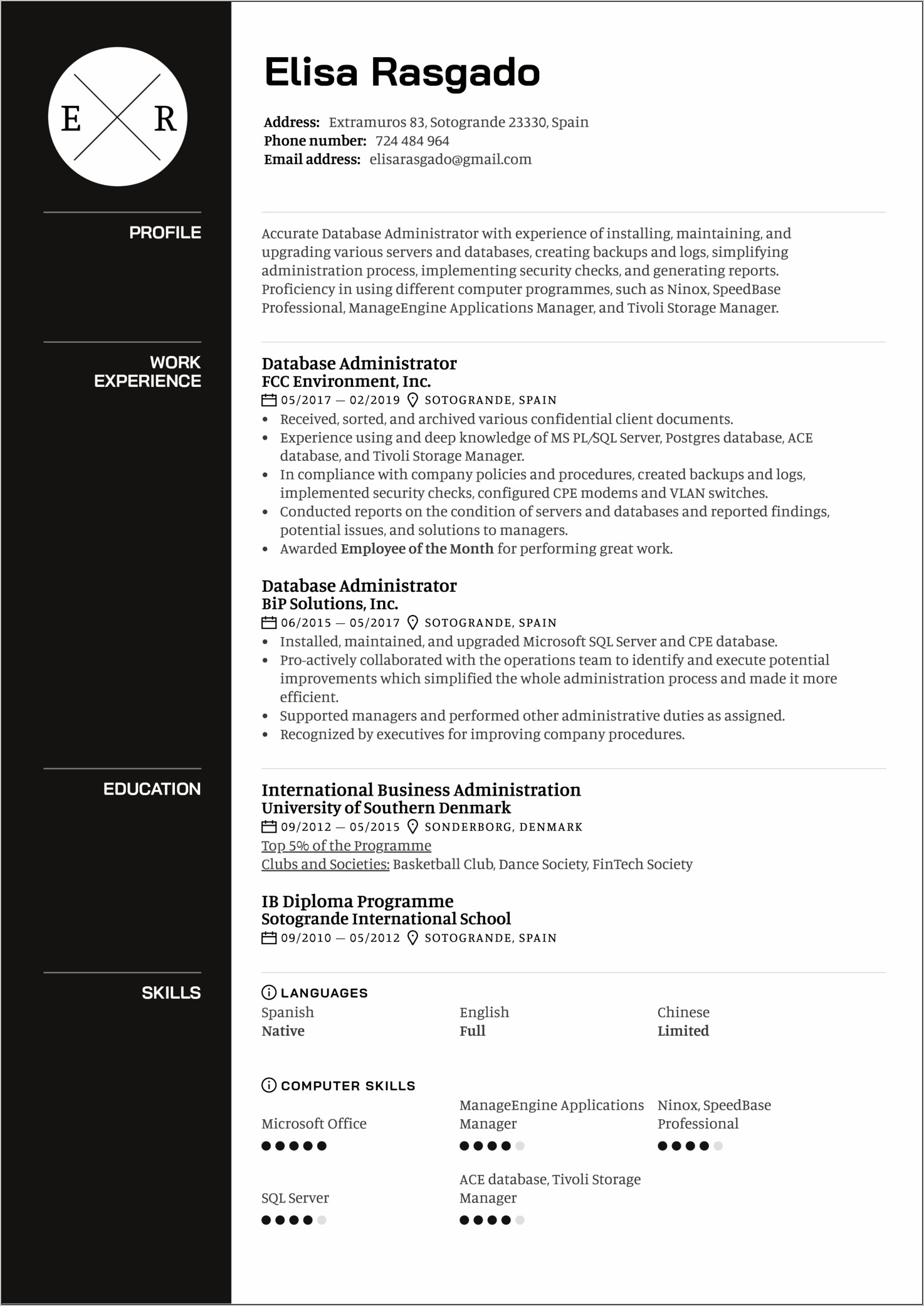 Home Healthcare Administrator Resume Sample