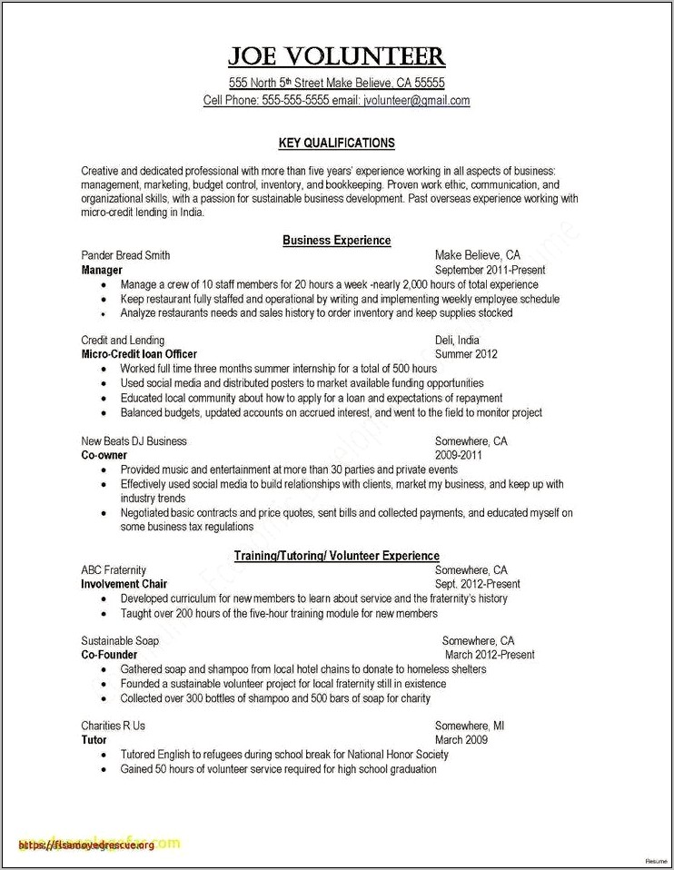 Homeless Shelter Objective Resume Sample