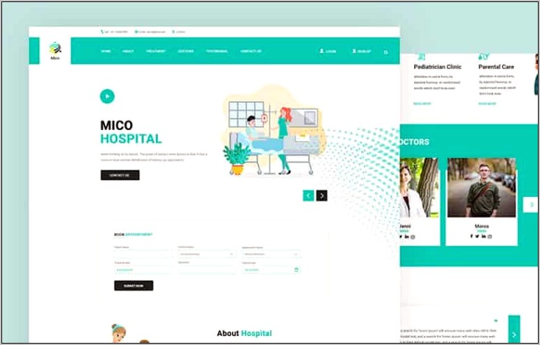 Hospital Web Template Psd Free Download