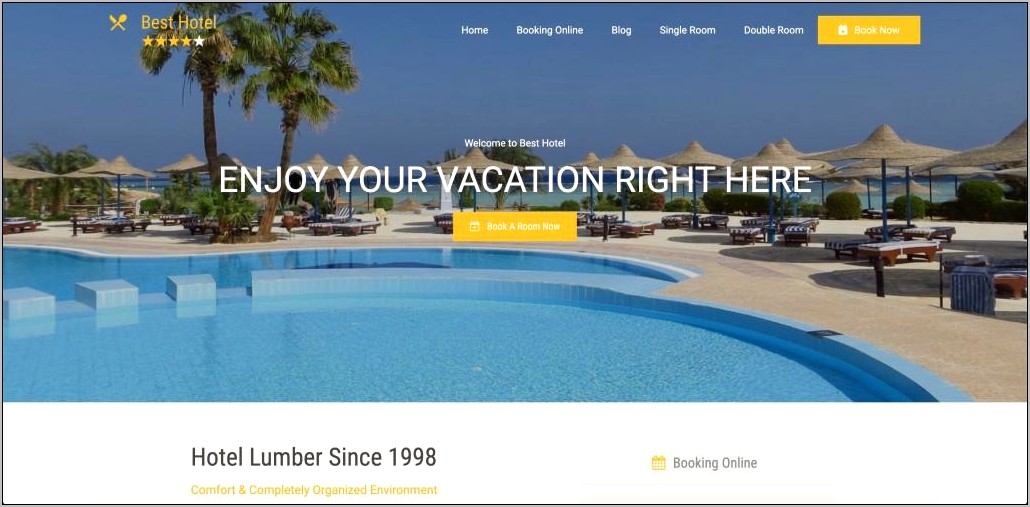 Hotel And Resort Template Free Download