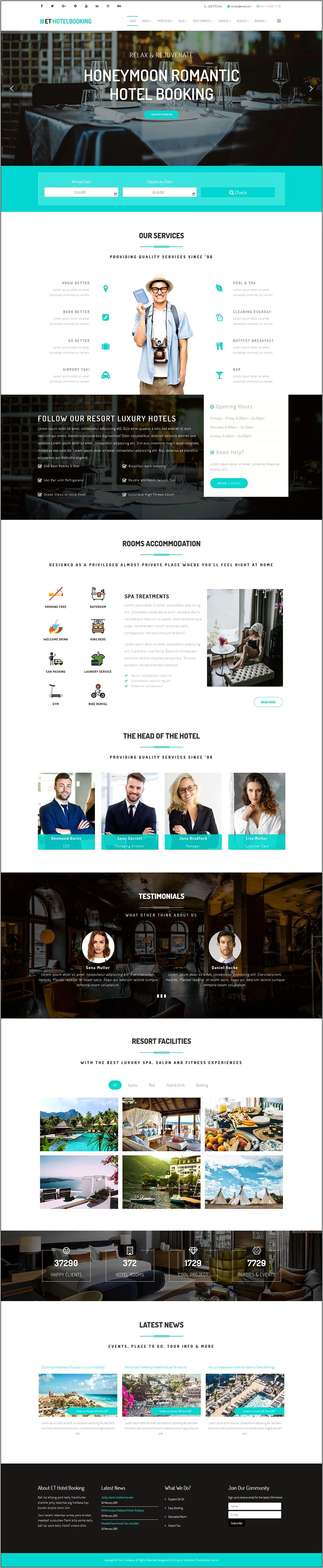 Hotel Room Booking Template Free Download