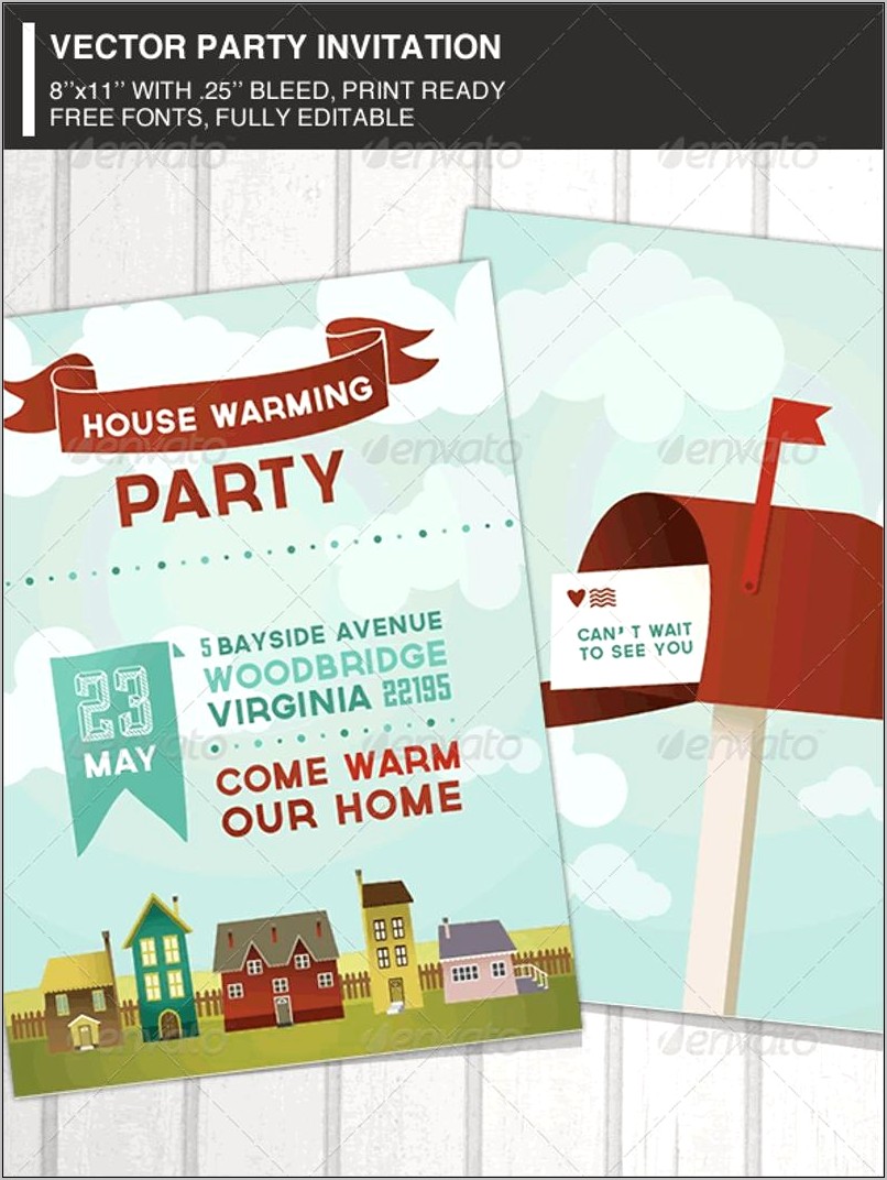 Housewarming Party Invitation Template Free Download