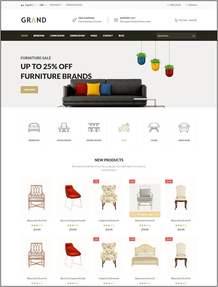 Html Chairify Furniture Template Free Download