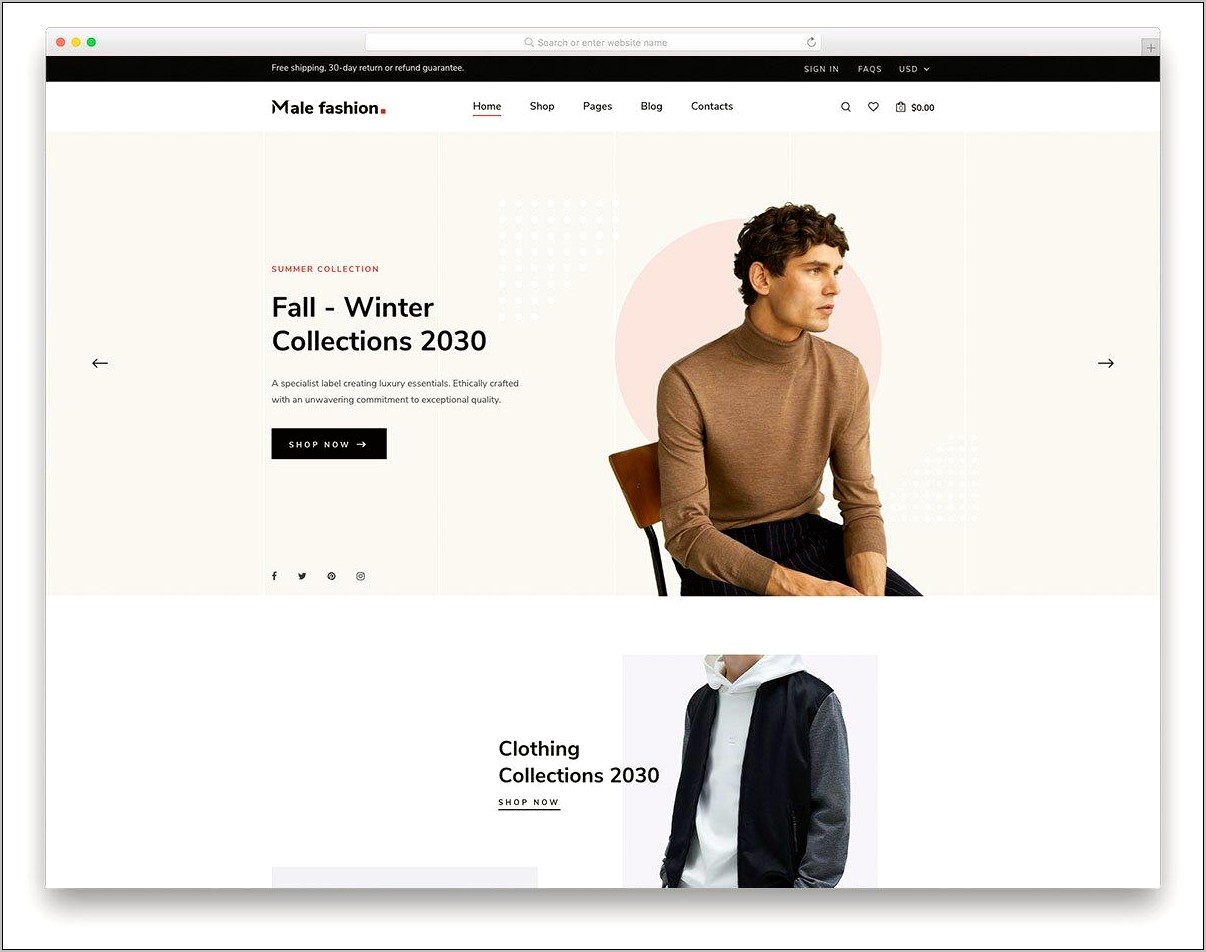 Html Css Fashion Templates Free Download