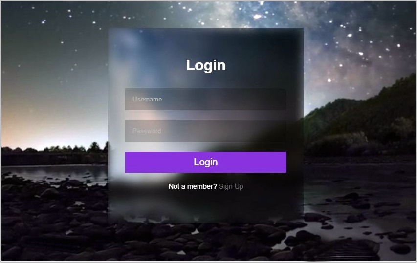 Html Css Login Form Template Download