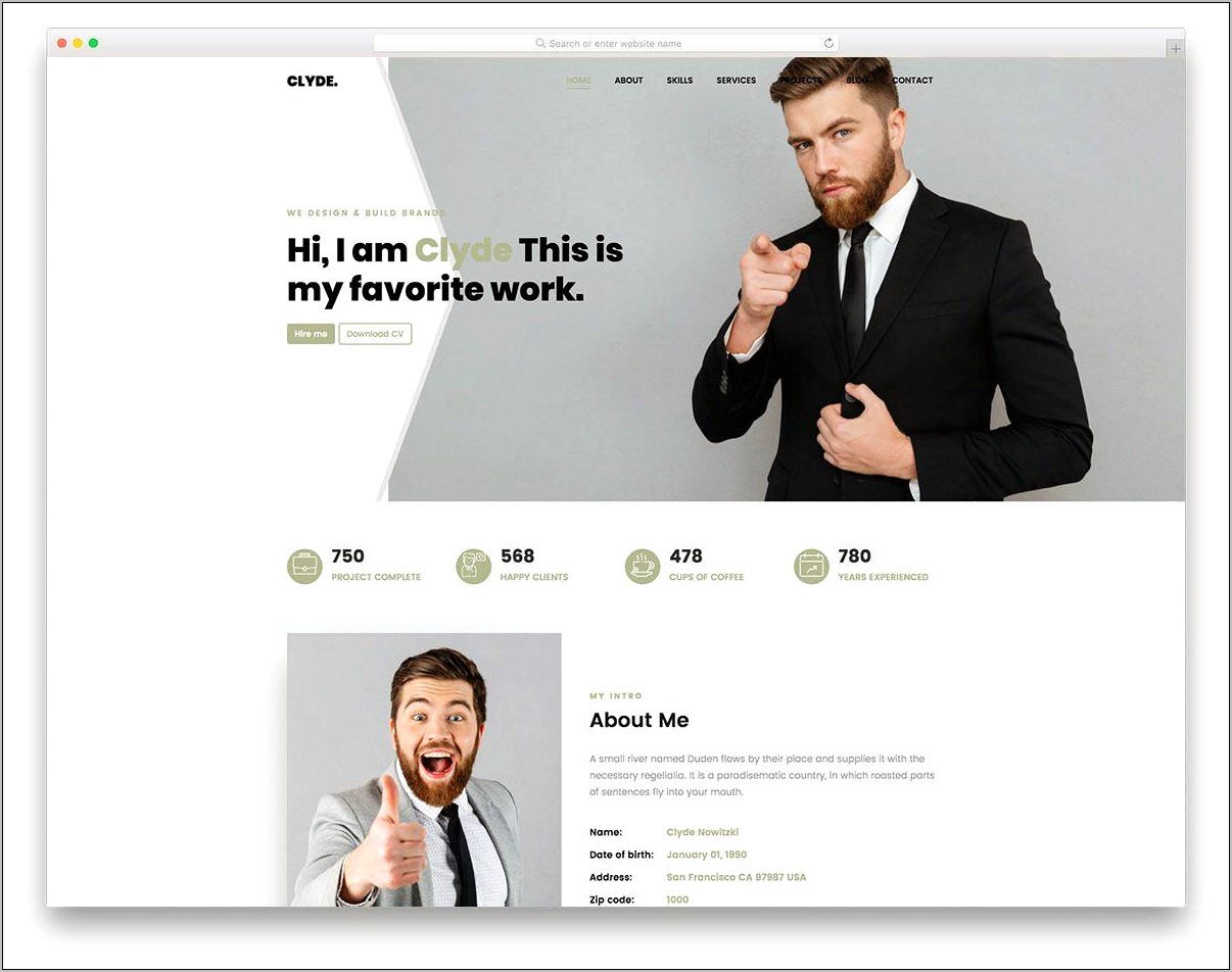 Html Profile Page Template Free Download