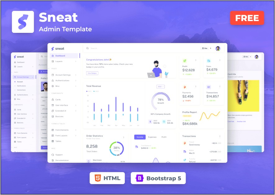 Html Responsive Admin Template Free Download