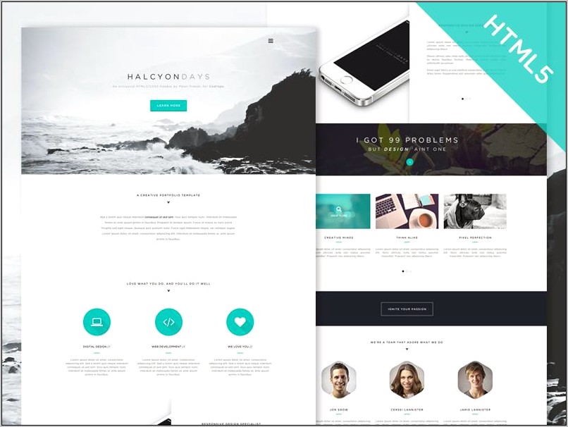 Html Template Free Download One Page