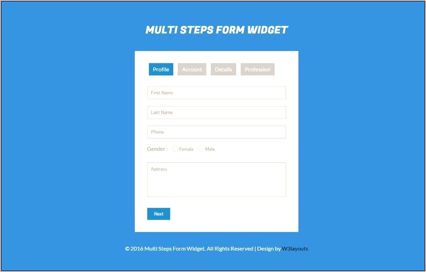 Html5 Signup Form Template Free Download