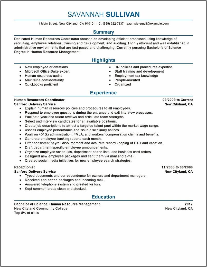 Human Resource Management Resume Objectives