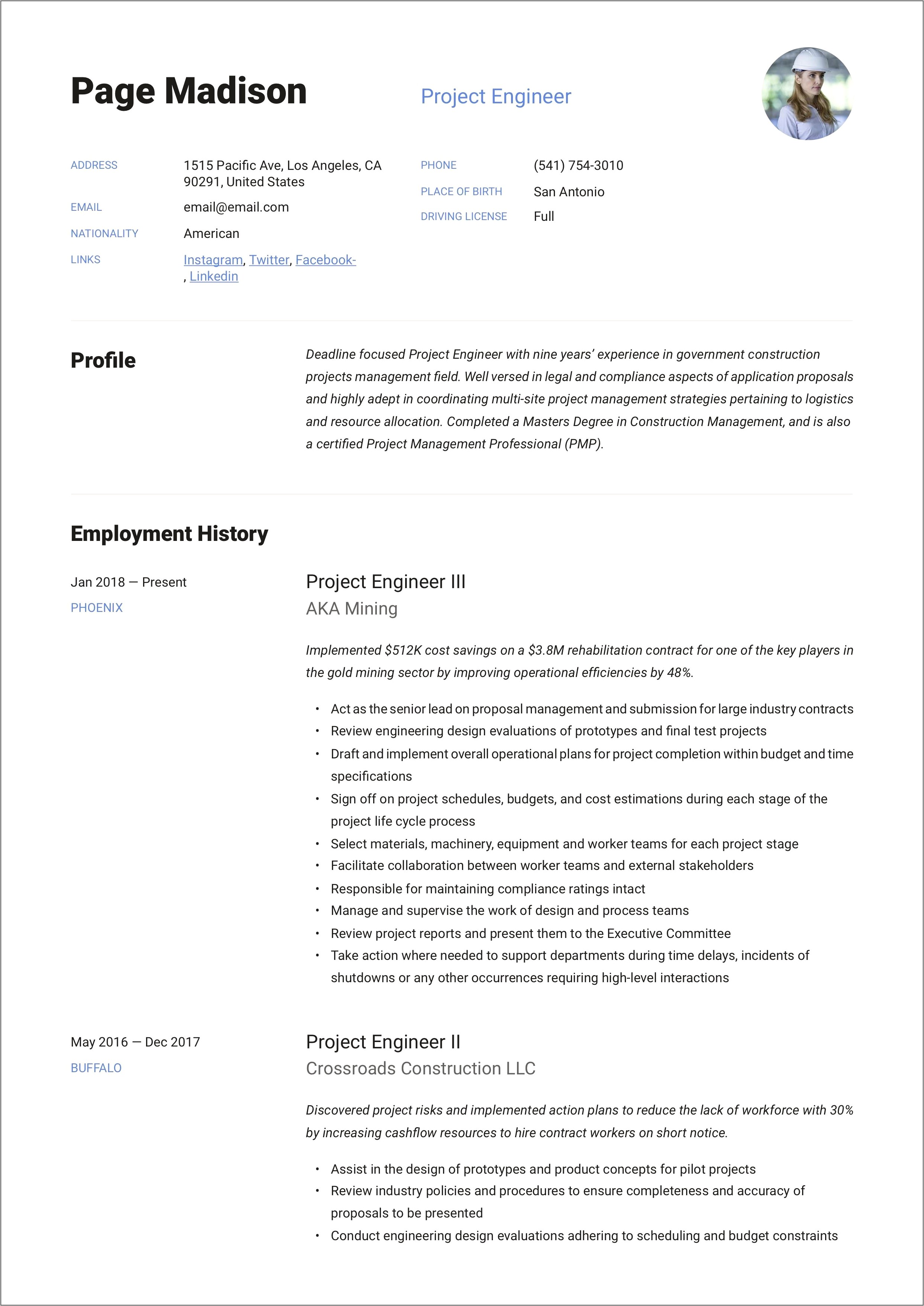 Hvac Application Engineer Resume Sample