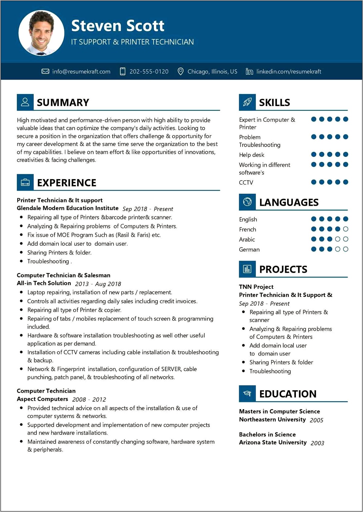 Hvac Service Technician Resume Examples