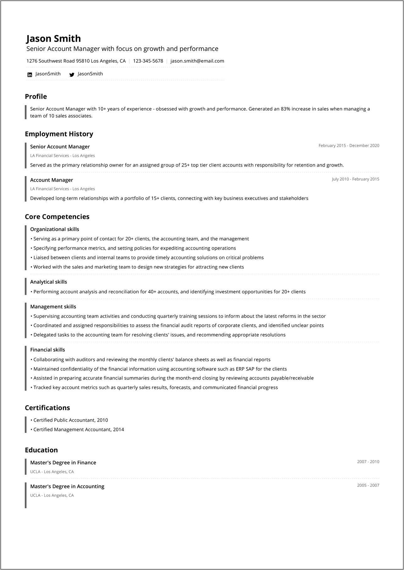 Hybrid Resume Examples Driver Positions