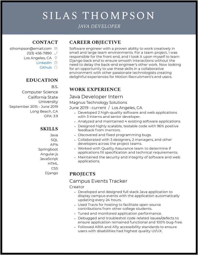 Hybrid Software Engineer Resume Examples