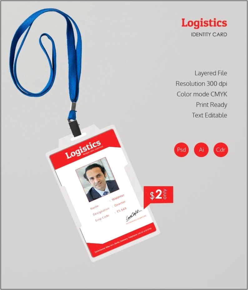 Id Card Template In Excel Download