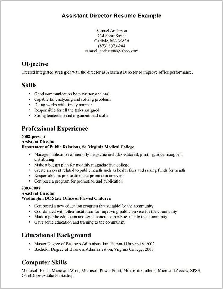 Ideas Of Skills For Resume