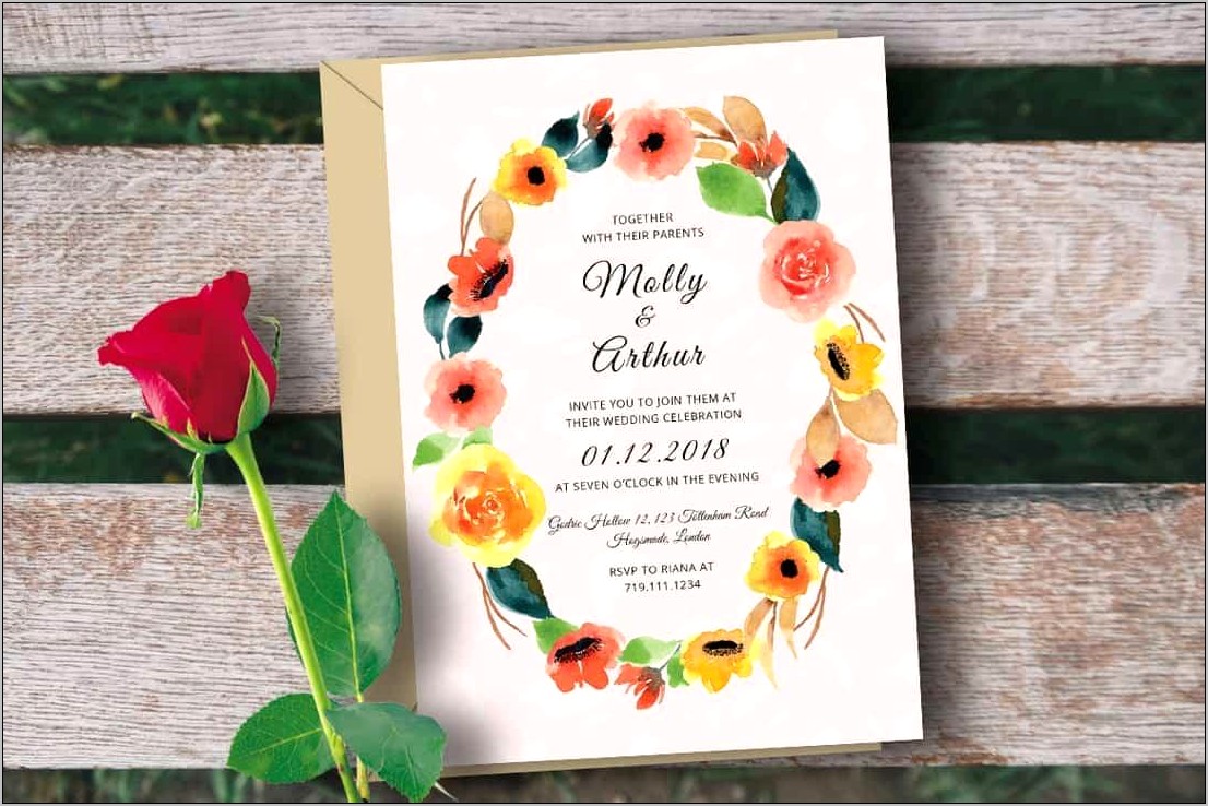 Illustrator Wedding Invitation Templates Free Download