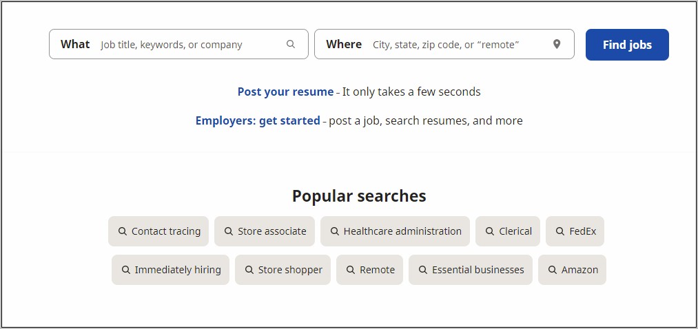 Indeed Com Job Search Resume