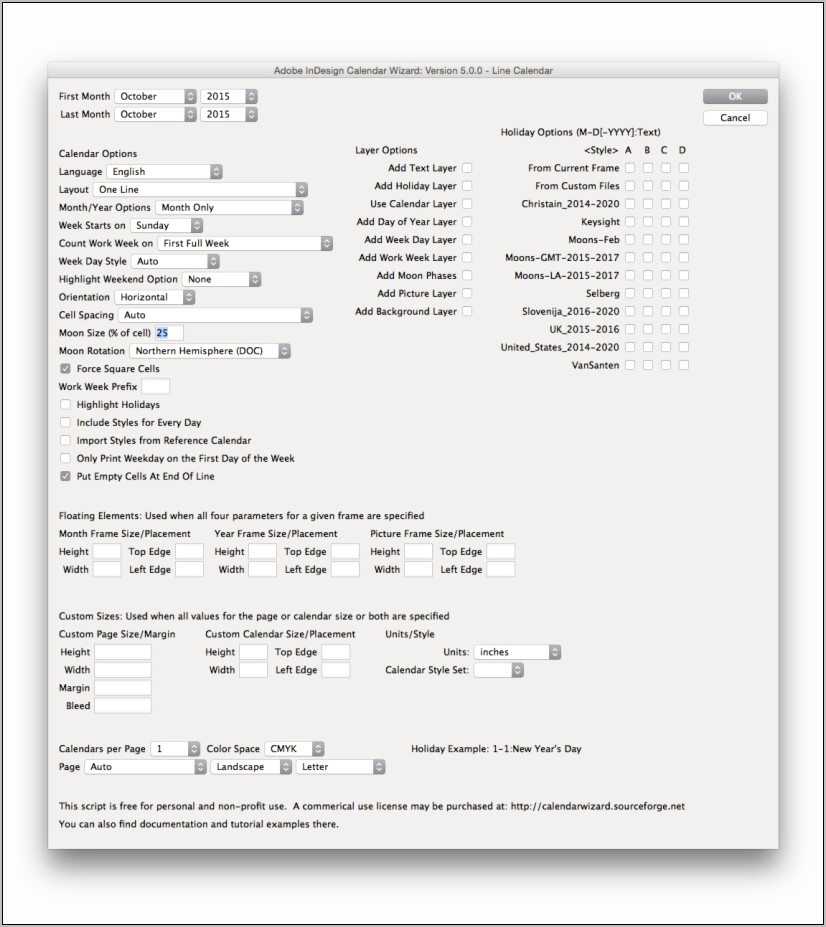 Indesign Calendar Template 2016 Free Download