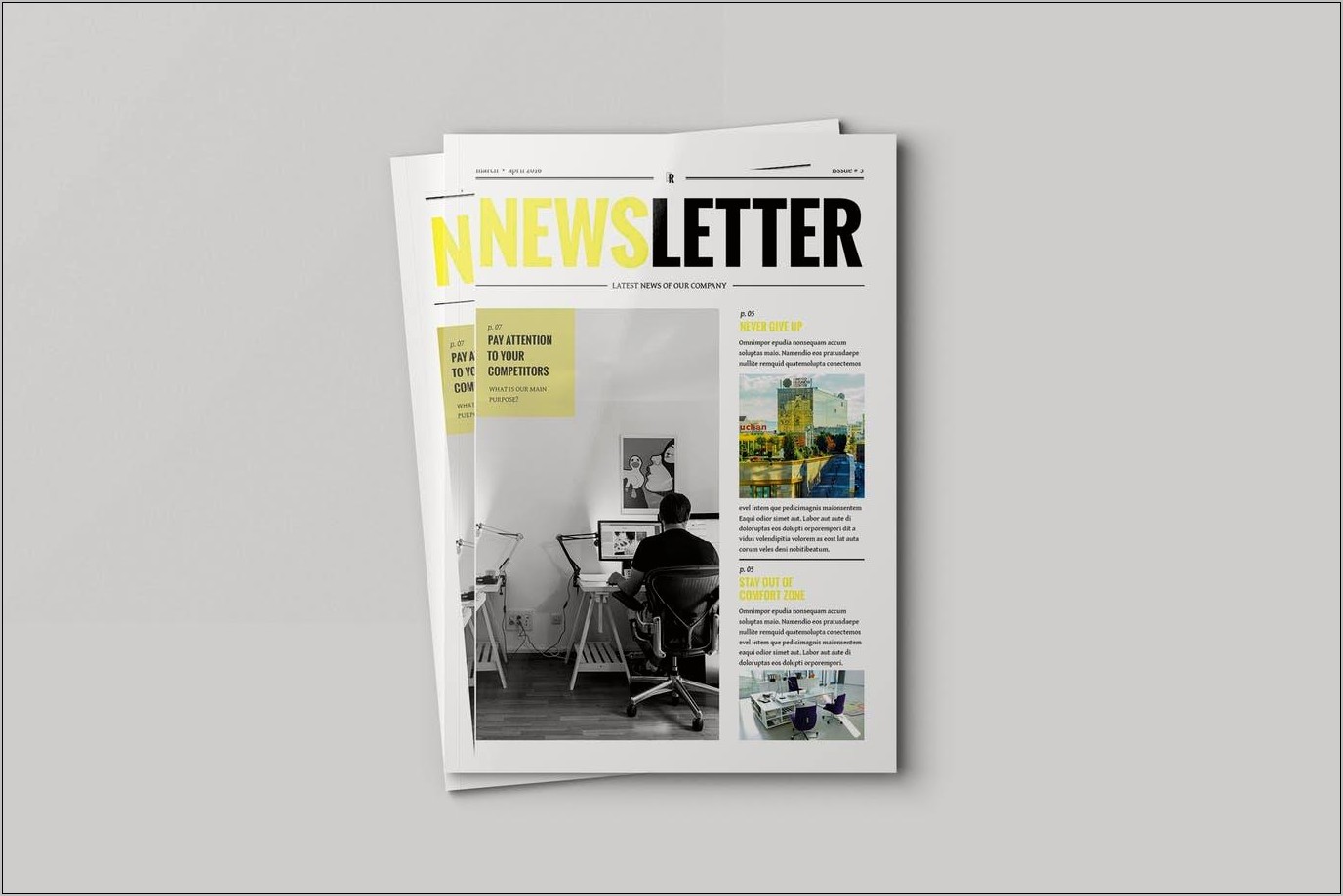 Indesign Newsletter Template Free Download 8pages