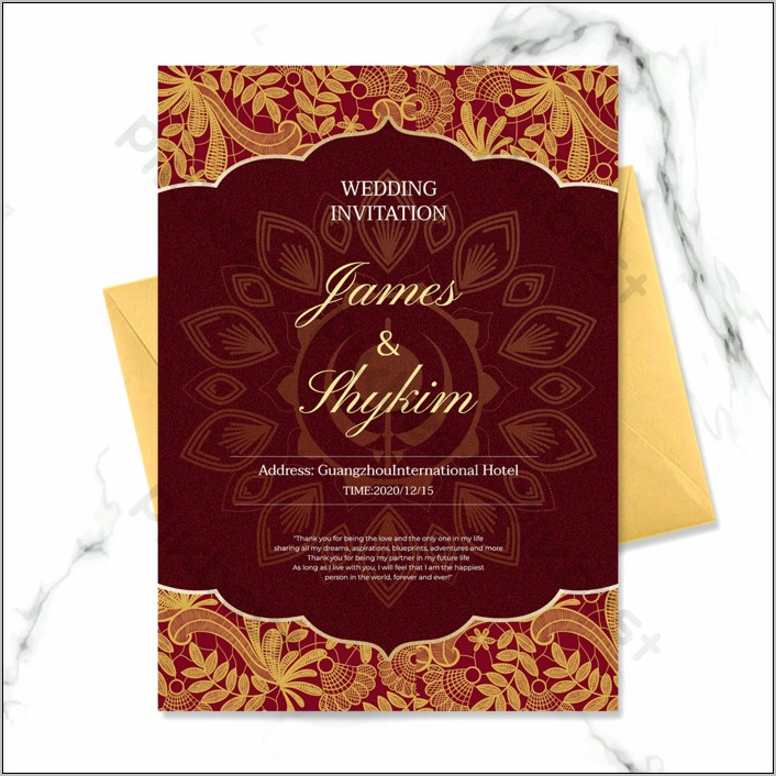 Indian Invitation Card Template Free Download