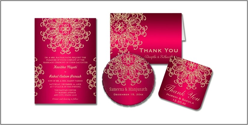 Indian Marriage Card Template Free Download