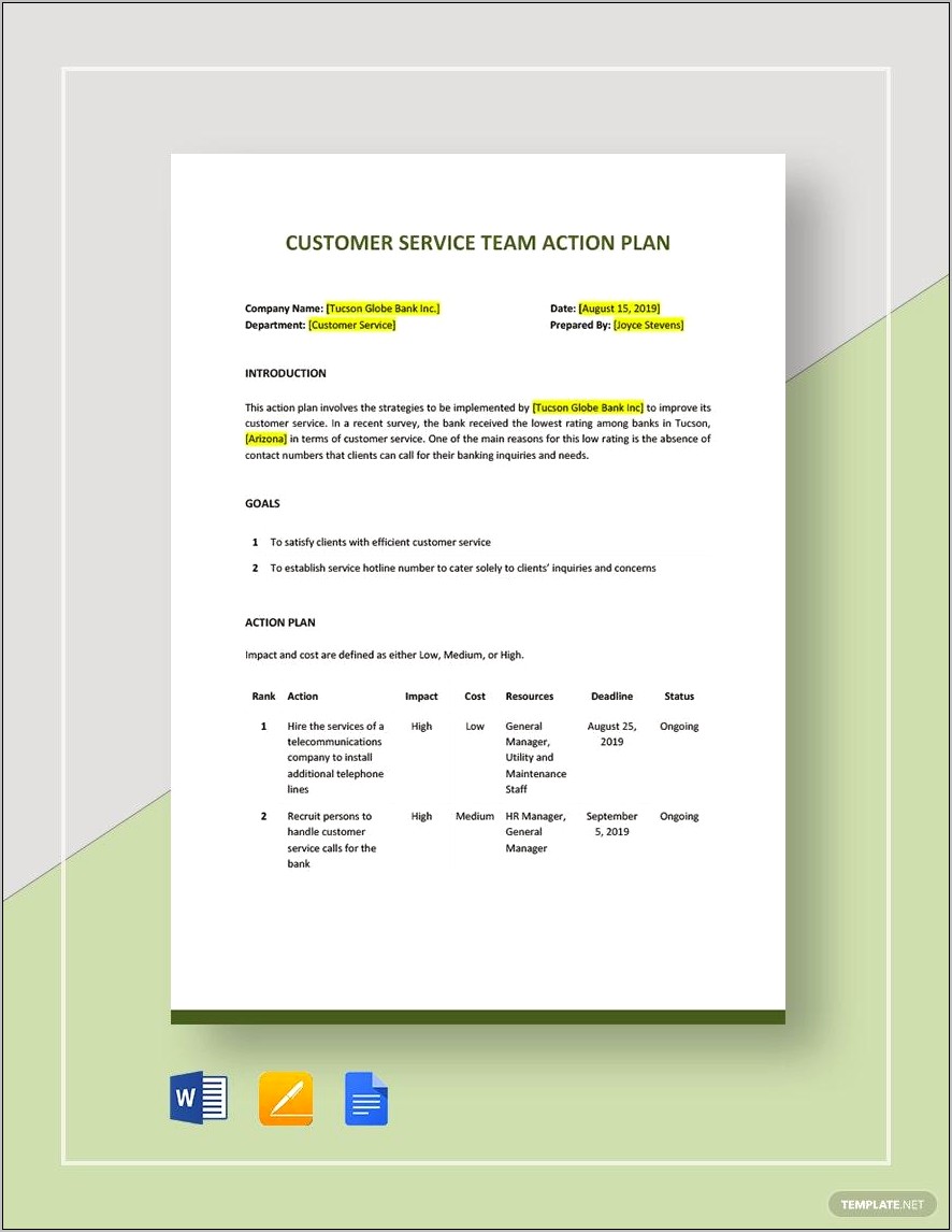 Individual Service Plan Template Free Download