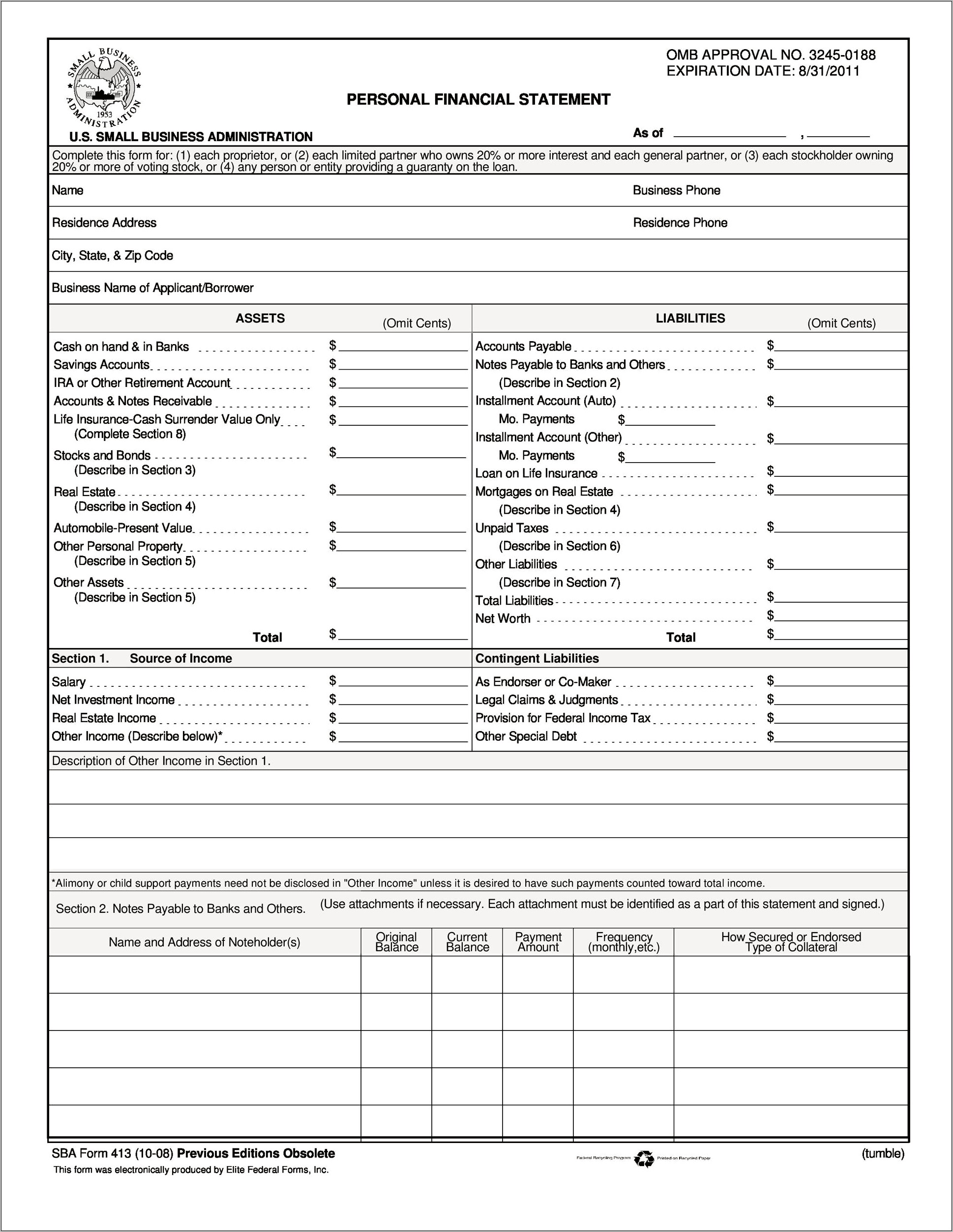 Indiviual Monthly Mortgage Statement Template Download